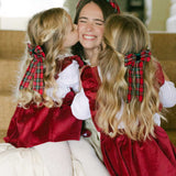 THE RED TARTAN CHILDREN'S BOW