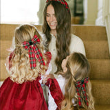 THE RED TARTAN CHILDREN'S BOW