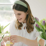 THE SAGE GREEN LINEN HEADBAND