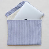 The Navy Stripe Ruffled Laptop Sleeve