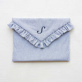 The Navy Stripe Ruffled Laptop Sleeve
