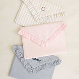 The Beige Stripe Ruffled Laptop Sleeve