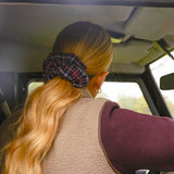 THE BURGUNDY TARTAN SCRUNCHIE