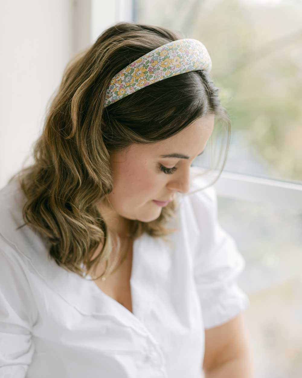 yellow floral liberty women's headband