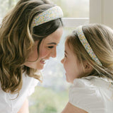 THE YELLOW FLORAL CHILDREN'S HEADBAND MADE WITH LIBERTY FABRIC