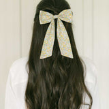 THE YELLOW FLORAL BOW MADE FROM LIBERTY FABRIC