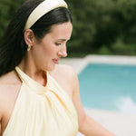 yellow satin occasion-wear headband
