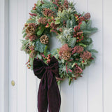 THE BURGUNDY VELVET MAXI BOW