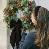 THE BURGUNDY VELVET MAXI BOW