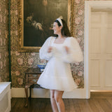 THE WHITE SATIN PADDED HEADBAND