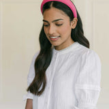 THE HOT PINK LINEN HEADBAND