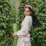 THE HOT PINK LINEN HEADBAND