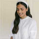 THE WHITE LINEN SLIM HEADBAND