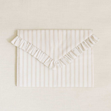 The Beige Stripe Ruffled Laptop Sleeve