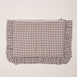 The Brown Gingham Ruffled Maxi Pouch