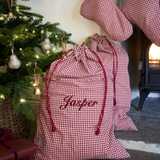 THE BURGUNDY GINGHAM PRESENT SACK