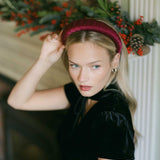 THE BURGUNDY SATIN WRAP HEADBAND