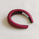 THE BURGUNDY SATIN WRAP HEADBAND