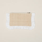 The Raffia Mini Ruffled Pouch