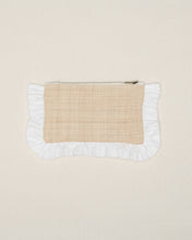 Load image into Gallery viewer, The Raffia Mini Ruffled Pouch
