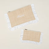 The Raffia Ruffled Pouch