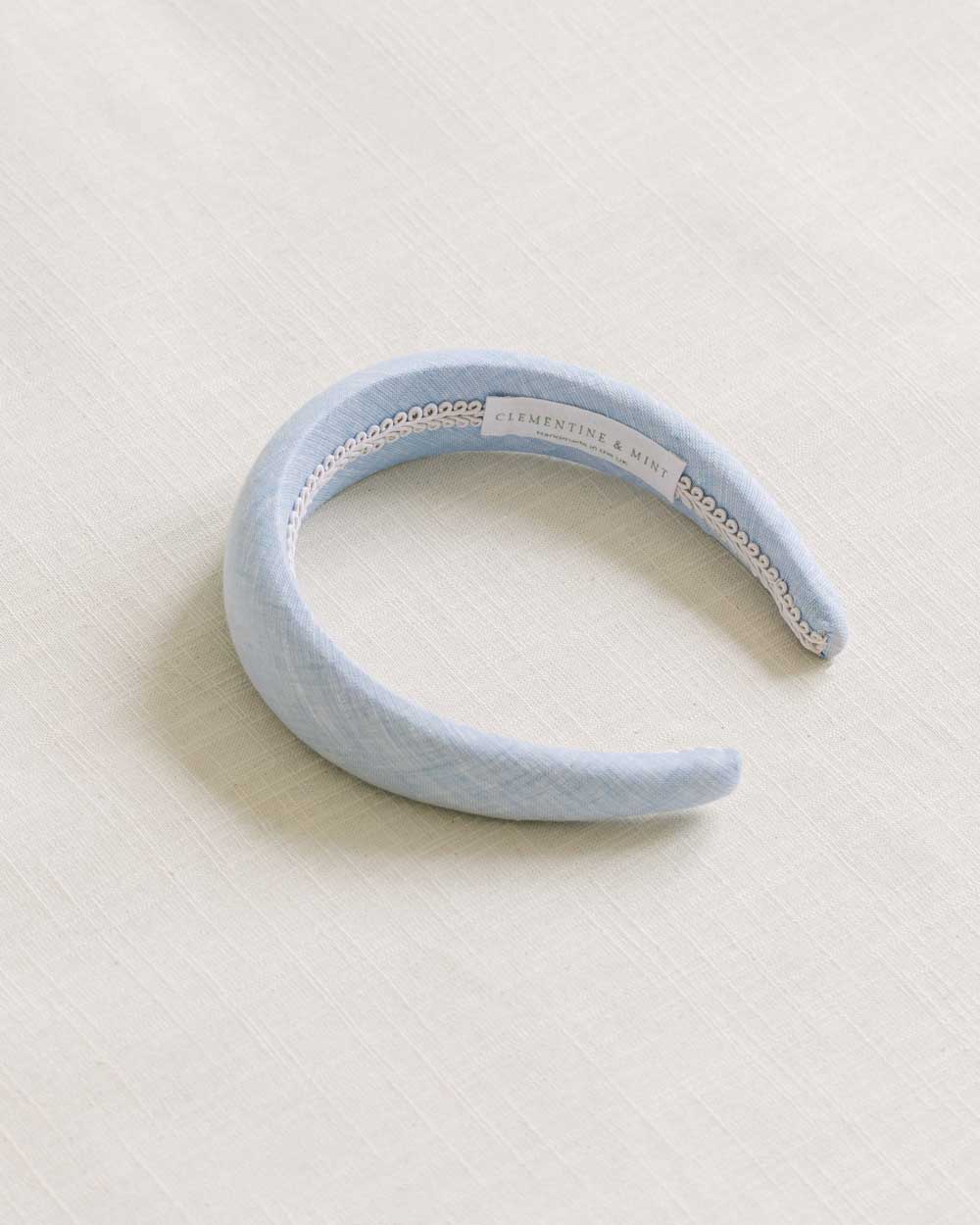 THE CHAMBRAY BLUE LINEN HEADBAND