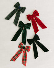 Load image into Gallery viewer, THE FOREST GREEN VELVET CHILDREN&#39;S BOW
