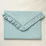 Sage Green Gingham Laptop Sleeve  