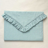 Sage Green Gingham Laptop Sleeve  