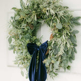 THE NAVY VELVET MAXI BOW