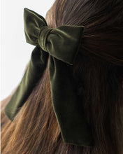 Load image into Gallery viewer, THE OLIVE VELVET CLASSIC BOW

