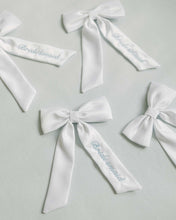 Load image into Gallery viewer, THE WHITE SATIN CLASSIC BOW
