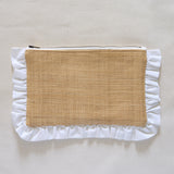 The Raffia Ruffled Pouch