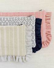 Load image into Gallery viewer, The Pink Stripe Ruffled Pouch
