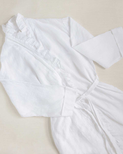 Load image into Gallery viewer, The White Ruffled Linen Robe
