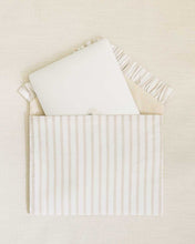 Load image into Gallery viewer, The Beige Stripe Ruffled Laptop Sleeve

