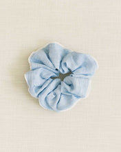 Load image into Gallery viewer, THE BLUE CHAMBRAY LACE SCRUNCHIE
