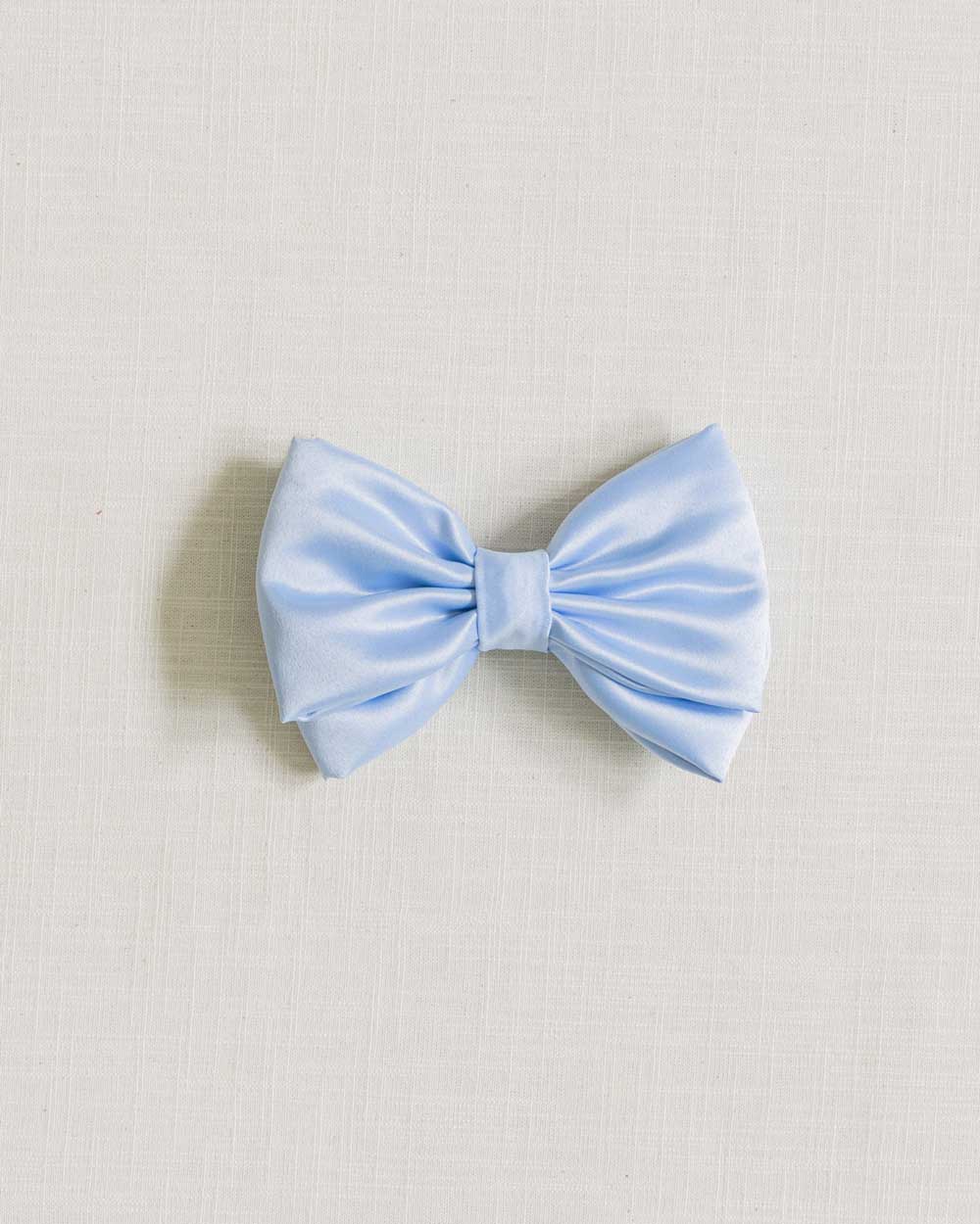 THE BLUE SATIN LUXE BOW