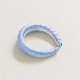 THE BLUE SATIN WRAP HEADBAND