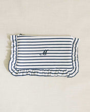 Load image into Gallery viewer, The Breton Stripe Ruffled Pouch
