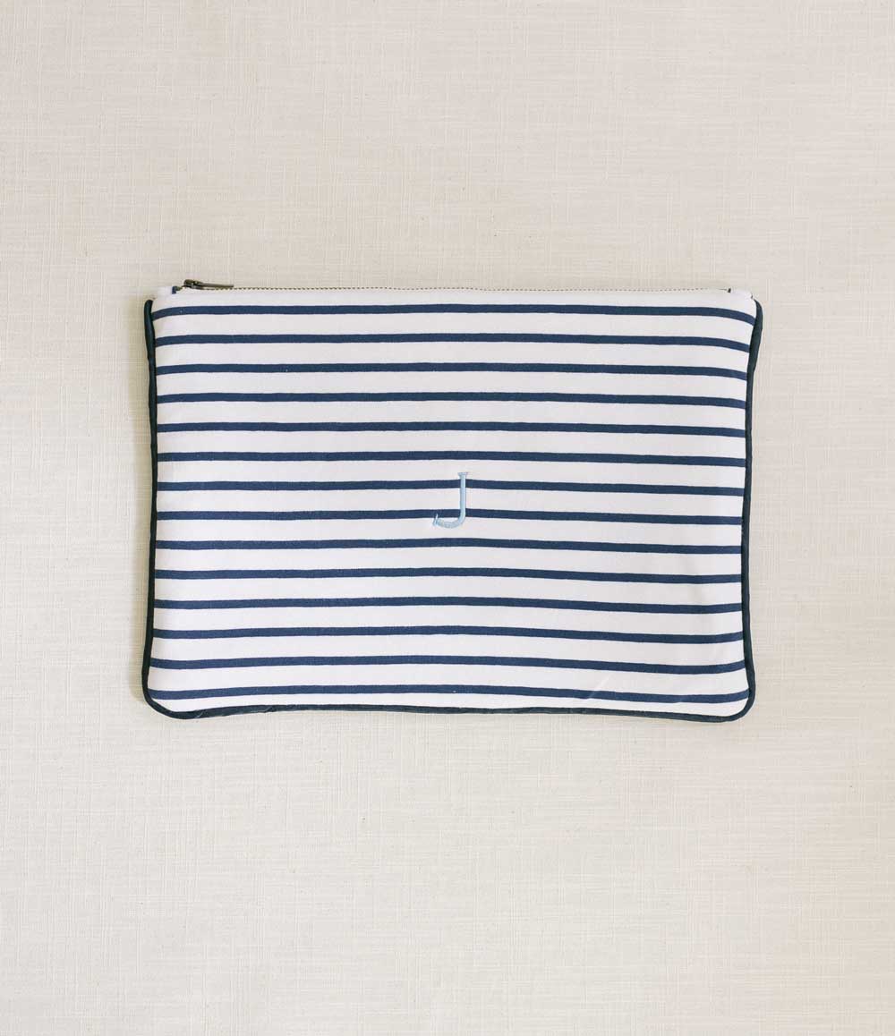 The Breton Stripe Maxi Pouch