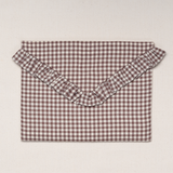 The Brown Gingham Ruffled Laptop Sleeve