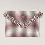 The Brown Gingham Ruffled Laptop Sleeve
