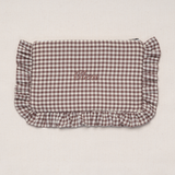 The Brown Gingham Ruffled Pouch