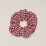 THE BURGUNDY GINGHAM SCRUNCHIE