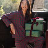 The Burgundy Brushed Cotton Tartan Pyjamas
