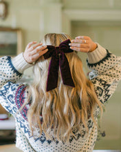 Load image into Gallery viewer, THE BURGUNDY VELVET CLASSIC BOW
