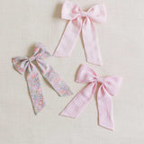 THE PINK GINGHAM CHILDREN'S BOW