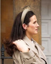 Load image into Gallery viewer, THE COFFEE BROWN LINEN SLIM HEADBAND
