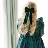 THE FOREST GREEN VELVET CHILDREN'S BOW